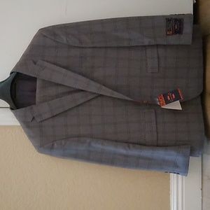 Carlo Lusso 2 piece windowpane gray suit